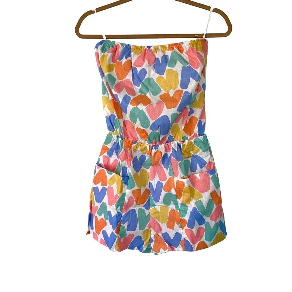 Gabar Romper Womens Size Medium M Vintage Colorful Cotton Made In USA NWOT New